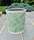 Fabric Wastebasket "Abstract Leaf"  by Schumacher Fabrics