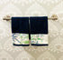 Small Towel Set- "Sumi" Navy & Green