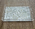 Acrylic Serving Tray with Galbraith & Paul Fabric Insert-"Primitive Flower" in Stone