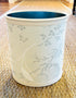 Fabric Wastebasket - "Sumi" in White & Pale Gray Wisp by Galbraith & Paul
