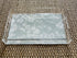 Acrylic Serving Tray with Galbraith & Paul Fabric Insert-"Wildflower" in Wisp Gray