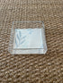 Square Acrylic Tray with Laminated Fabric - "Sumi" in Pale Blue