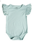 Blue Surf Flutter Short Sleeve Cotton Baby Onesie