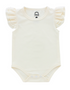 Sand Dollar Flutter Short Sleeve Cotton Baby Onesie